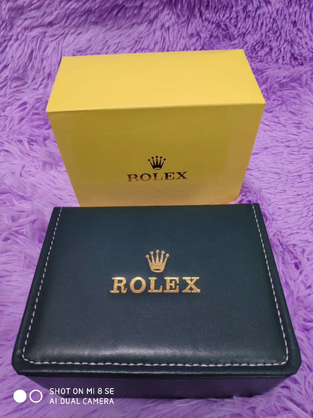 Rolex black sheepskin Watch Box Replica For Sale